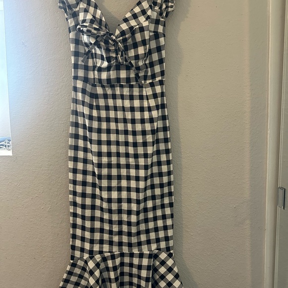 Collectif Black and White Checkered Dress - Picture 5 of 6